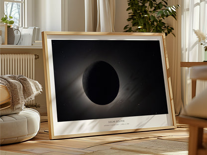 Solar Eclipse Poster | Landscape Artemis II Lunar Flyby NASA Astronomy Print Space Photography — framed and ready to hang