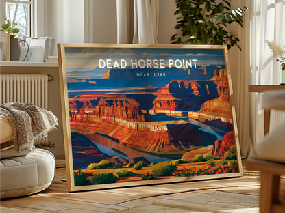 Dead Horse Point Landscape Poster | Moab, Utah Framed or Unframed Vacation Wall Art — framed and ready to hang