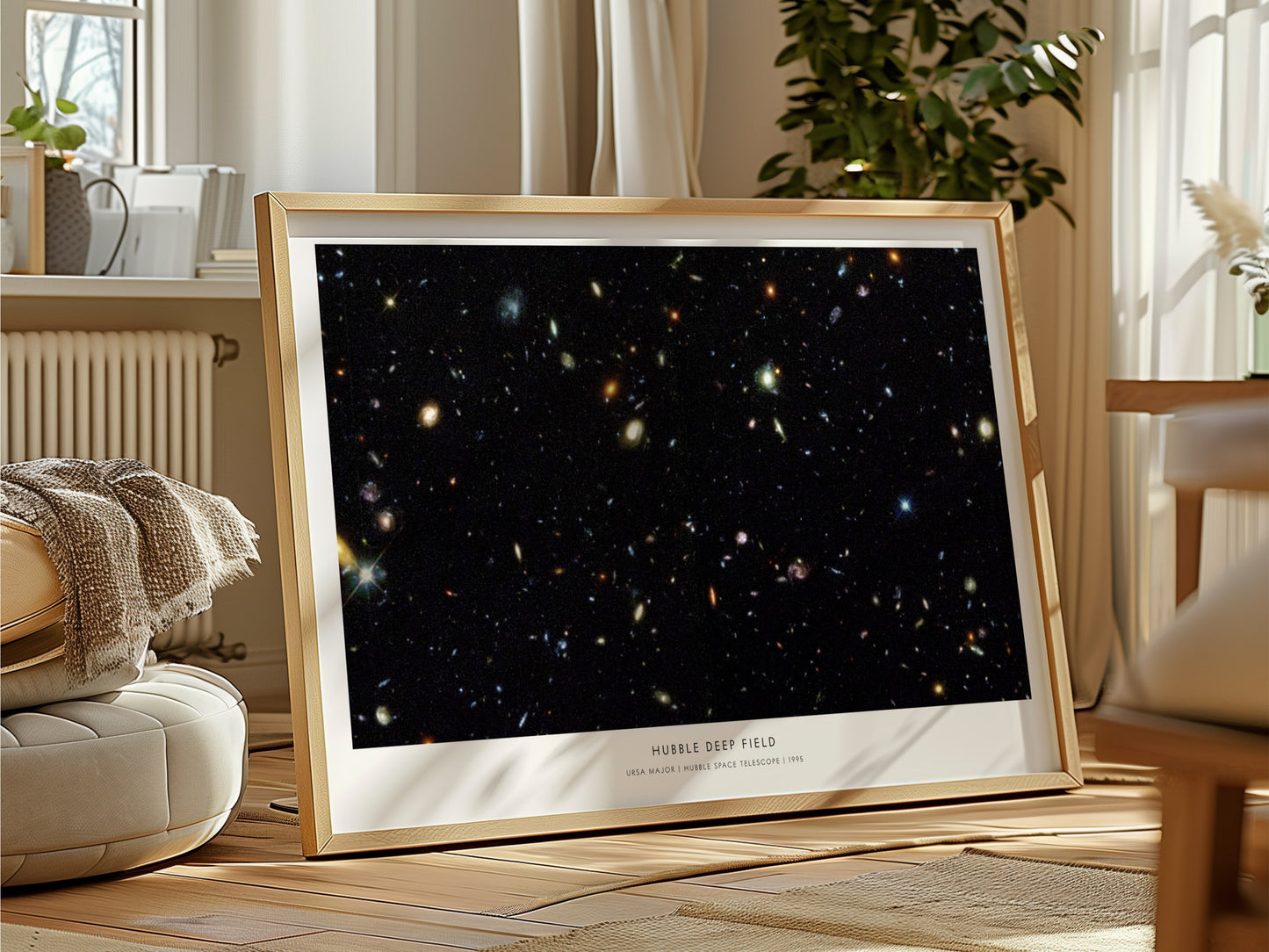 Hubble Deep Field Landscape Poster | Ursa Major NASA Astronomy Print Space Photography Wall Art — framed and ready to hang