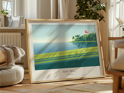 Bay Hill Landscape Matte Border Poster | Florida Travel Wall Art — framed and ready to hang