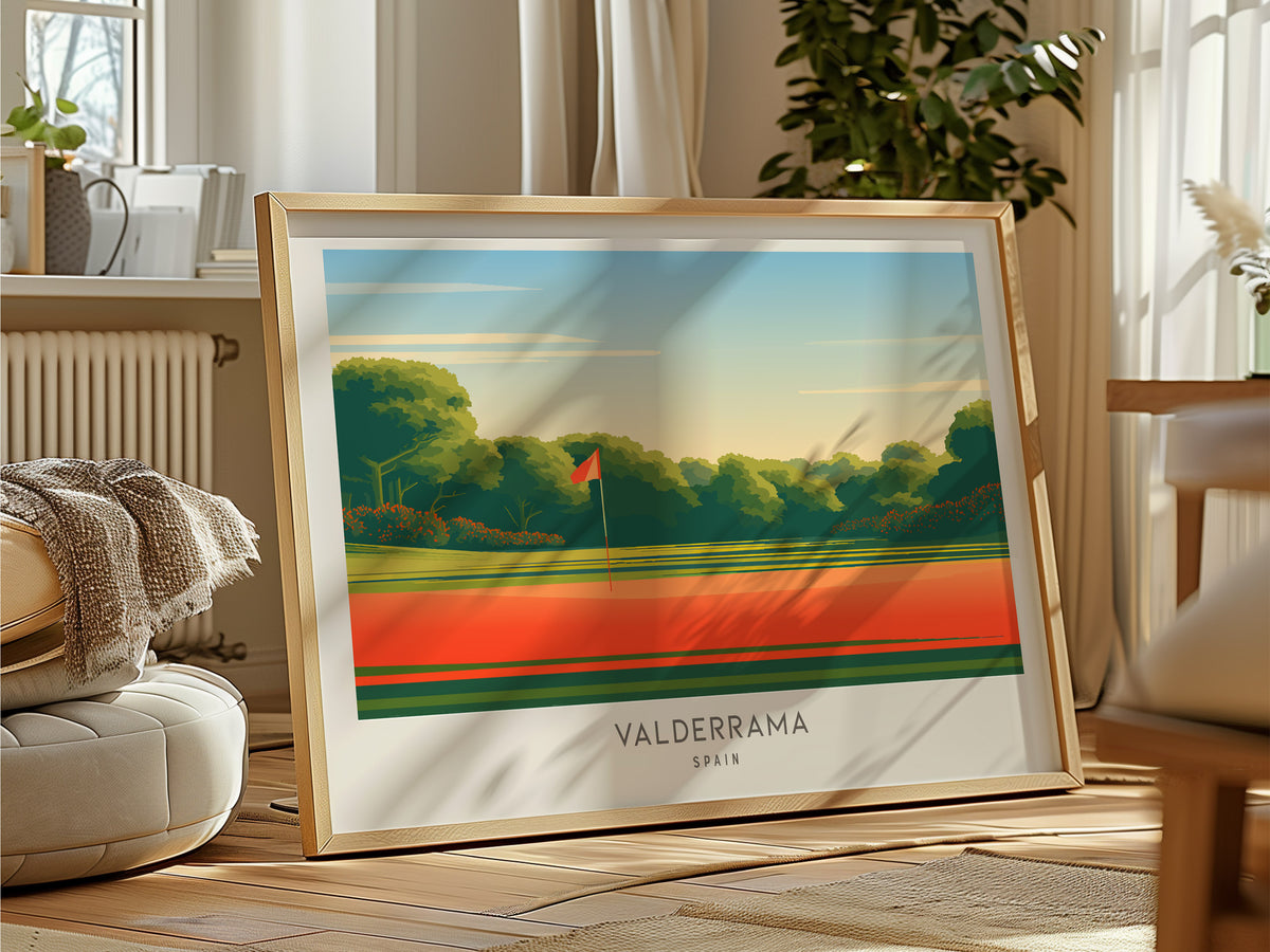 Valderrama Landscape Matte Border Poster | Spain Links Poster & Country Club Decor — framed and ready to hang