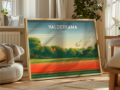 Valderrama Landscape Poster | Spain Golf Course Print & Golfer Gift Wall Art — framed and ready to hang