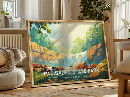 Palisades State Park Landscape Poster | South Dakota Vacation Wall Art — framed and ready to hang
