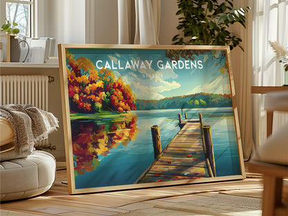 Callaway Gardens, Georgia Landscape Poster | Vacation Wall Art Framed or Unframed — framed and ready to hang