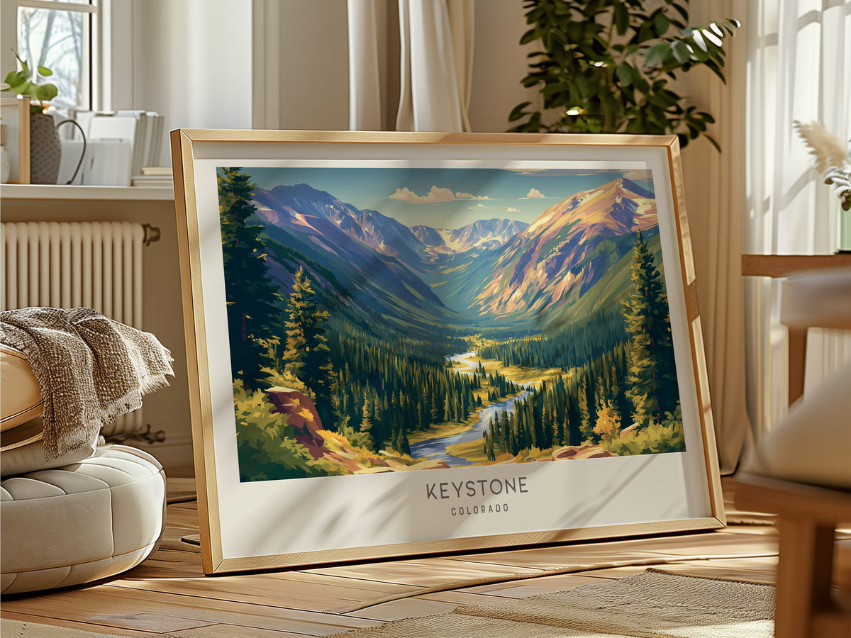 Keystone Landscape Matte Border Poster | Travel Wall Art — framed and ready to hang
