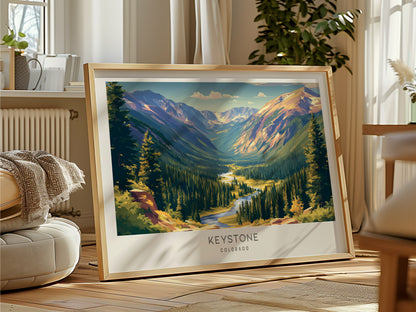Keystone Landscape Matte Border Poster | Travel Wall Art — framed and ready to hang