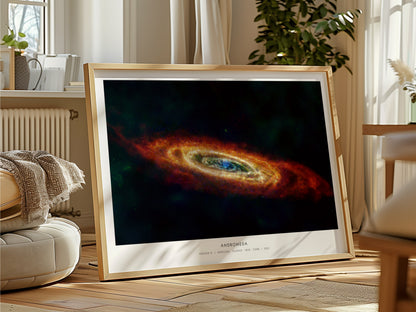Andromeda Landscape Poster | Messier 31 Galaxy Wall Art NASA Space Photography Print — framed and ready to hang