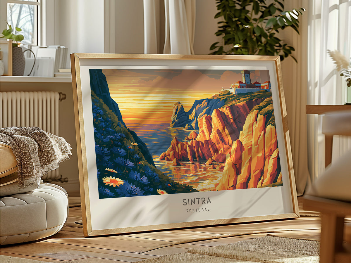 Sintra Landscape Matte Border Poster | Portugal Travel Wall Art — framed and ready to hang