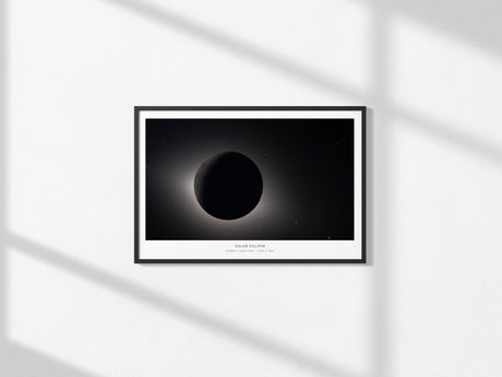 Solar Eclipse Poster | Landscape Artemis II Lunar Flyby NASA Astronomy Print Space Photography — framed and ready to hang, 2x