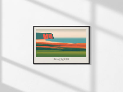 Ballybunion Landscape Matte Border Poster | Ireland Framed or Unframed Golf Wall Art — framed and ready to hang, 2x3 in