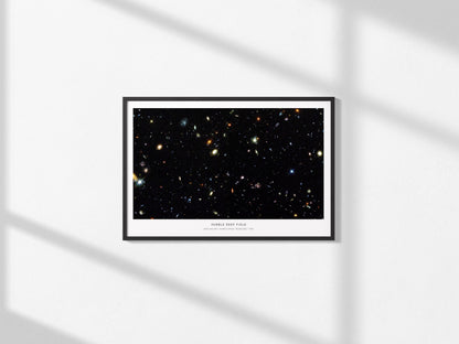 Hubble Deep Field Landscape Poster | Ursa Major NASA Astronomy Print Space Photography Wall Art — framed and ready to hang, 2