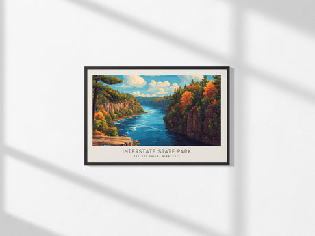 Interstate State Park Landscape Matte Border Poster | Taylors Falls, Minnesota Destination Print — framed and ready to hang