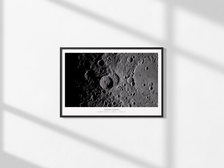 Vavilov Crater Landscape Poster | NASA Far Side of the Moon Astronomy Print Space Photography Wall Art — framed and ready to