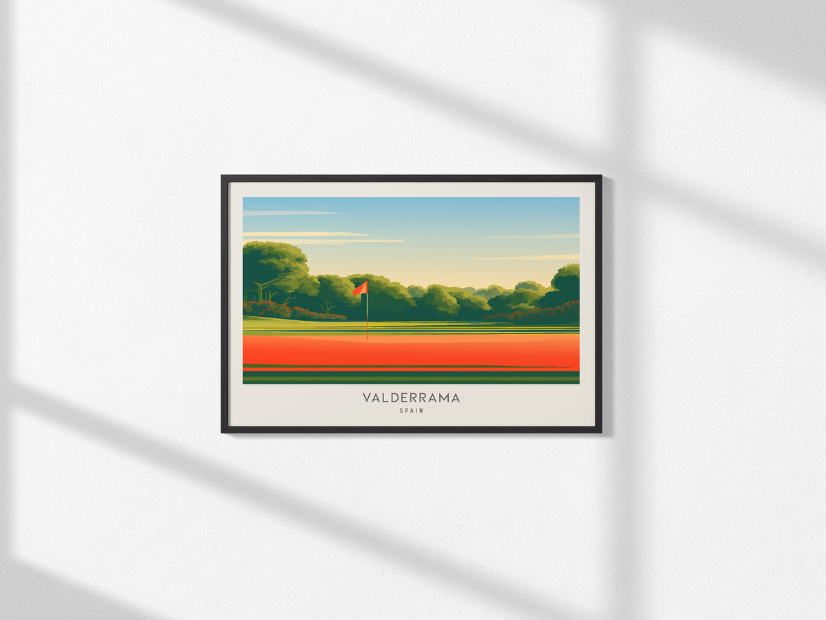 Valderrama Landscape Matte Border Poster | Spain Links Poster & Country Club Decor — framed and ready to hang, 2x3 in