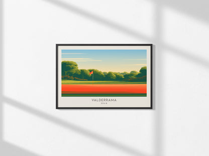 Valderrama Landscape Matte Border Poster | Spain Links Poster & Country Club Decor — framed and ready to hang, 2x3 in