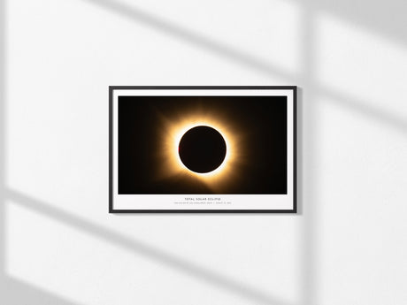 Total Solar Eclipse Landscape Poster | NASA Astronomy Print San Millán De Los Caballeros, Spain Wall Art — framed and ready t
