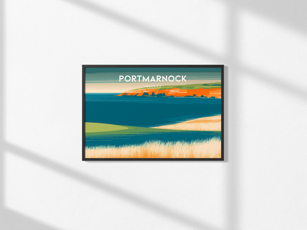 Portmarnock, Ireland Landscape Poster | Golf Course Print & Country Club Decor Wall Art — framed and ready to hang, 2x3 in