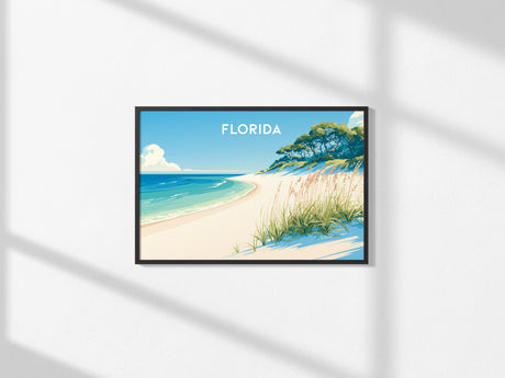 Florida Landscape Poster | Travel Wall Art — framed and ready to hang, 2x3 in