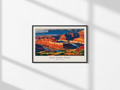 Dead Horse Point Landscape Matte Border Poster | Moab, Utah Travel Wall Art — framed and ready to hang, 2x3 in