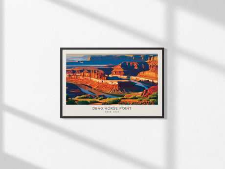 Dead Horse Point Landscape Matte Border Poster | Moab, Utah Travel Wall Art — framed and ready to hang, 2x3 in