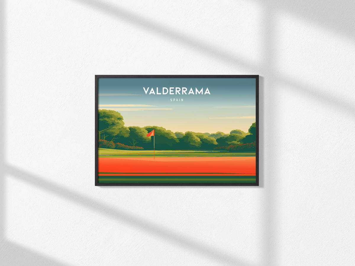 Valderrama Landscape Poster | Spain Golf Course Print & Golfer Gift Wall Art — framed and ready to hang, 2x3 in