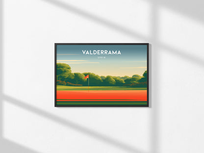 Valderrama Landscape Poster | Spain Golf Course Print & Golfer Gift Wall Art — framed and ready to hang, 2x3 in