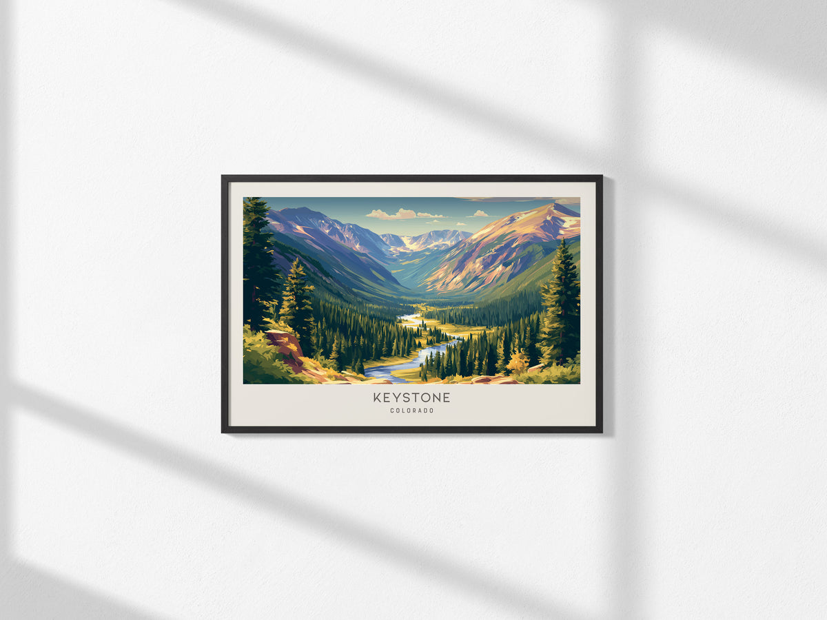 Keystone Landscape Matte Border Poster | Travel Wall Art — framed and ready to hang, 2x3 in