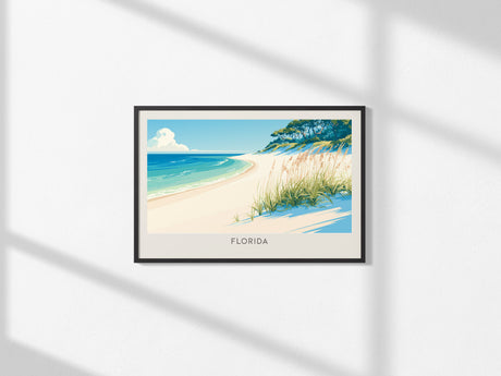 Florida Landscape Matte Border Poster | Travel Wall Art — framed and ready to hang, 2x3 in