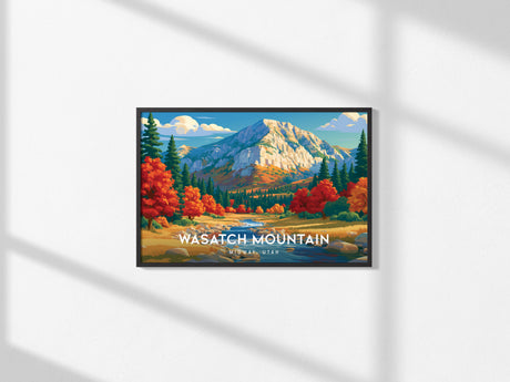 Wasatch Mountain Landscape, Midway, Utah Poster | Alpine Valley Framed or Unframed Wall Art — framed and ready to hang, 2x3 i