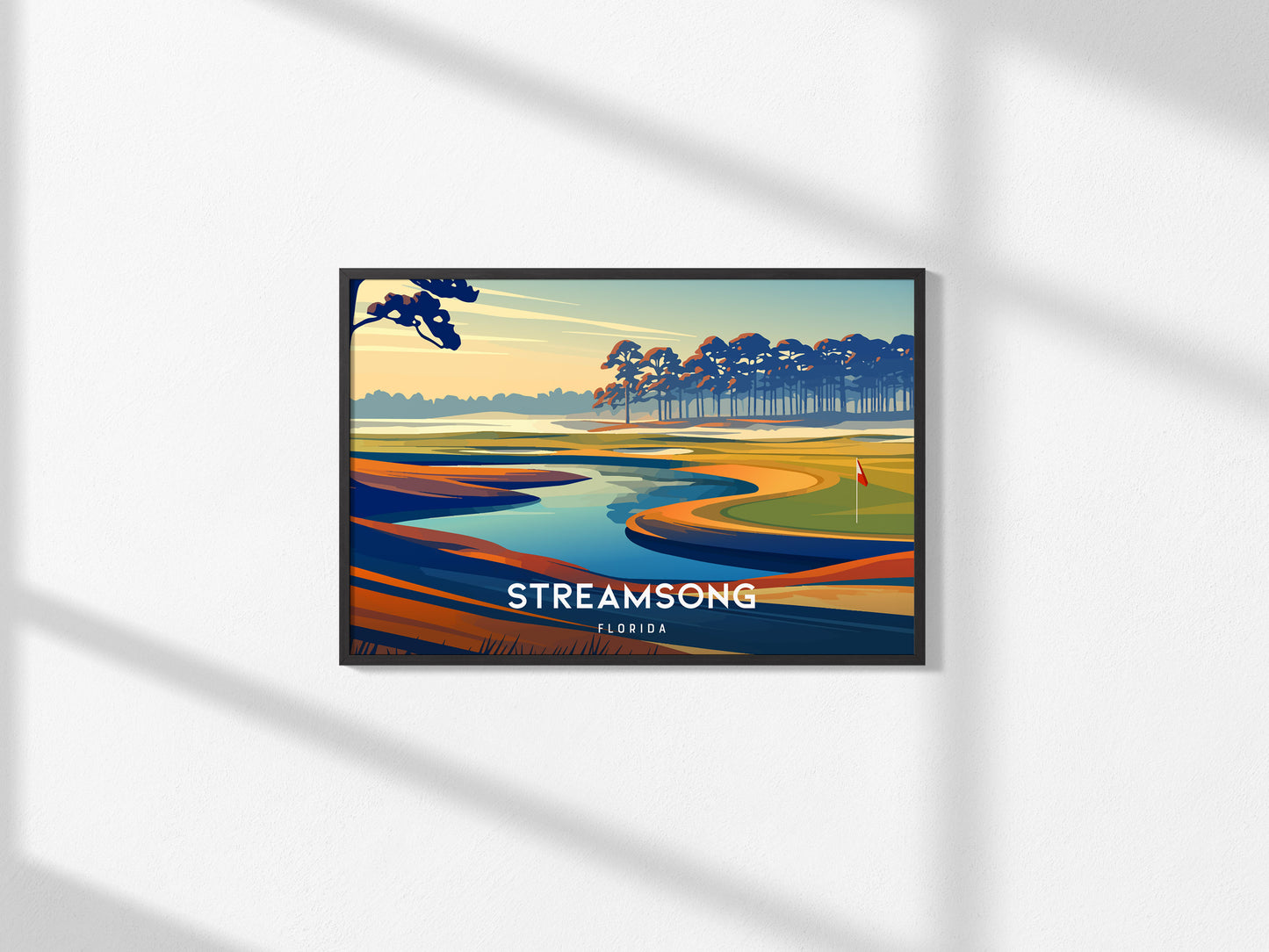 Streamsong, Florida Landscape Poster | Golf Wall Art & Framed or Unframed Wall Art — framed and ready to hang, 2x3 in