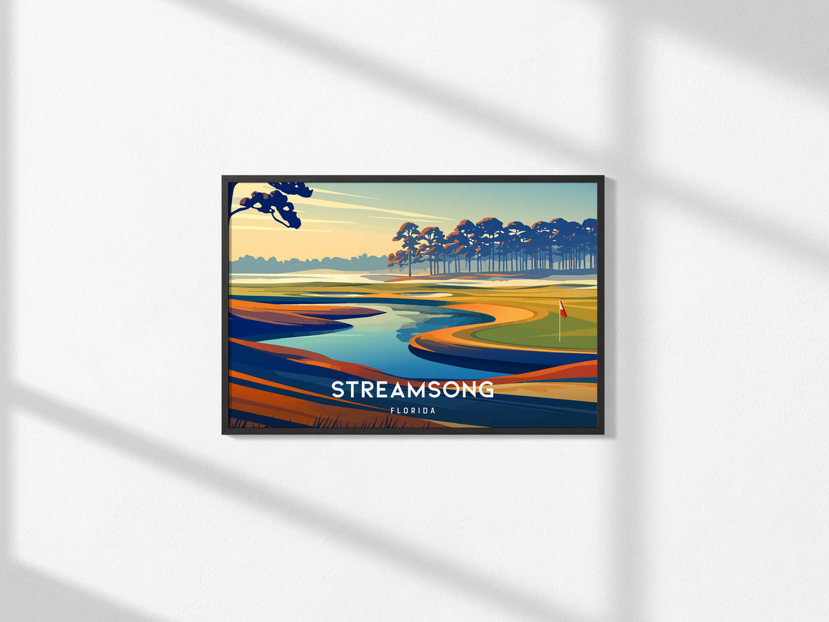 Streamsong, Florida Landscape Poster | Golf Wall Art & Framed or Unframed Wall Art — framed and ready to hang, 2x3 in