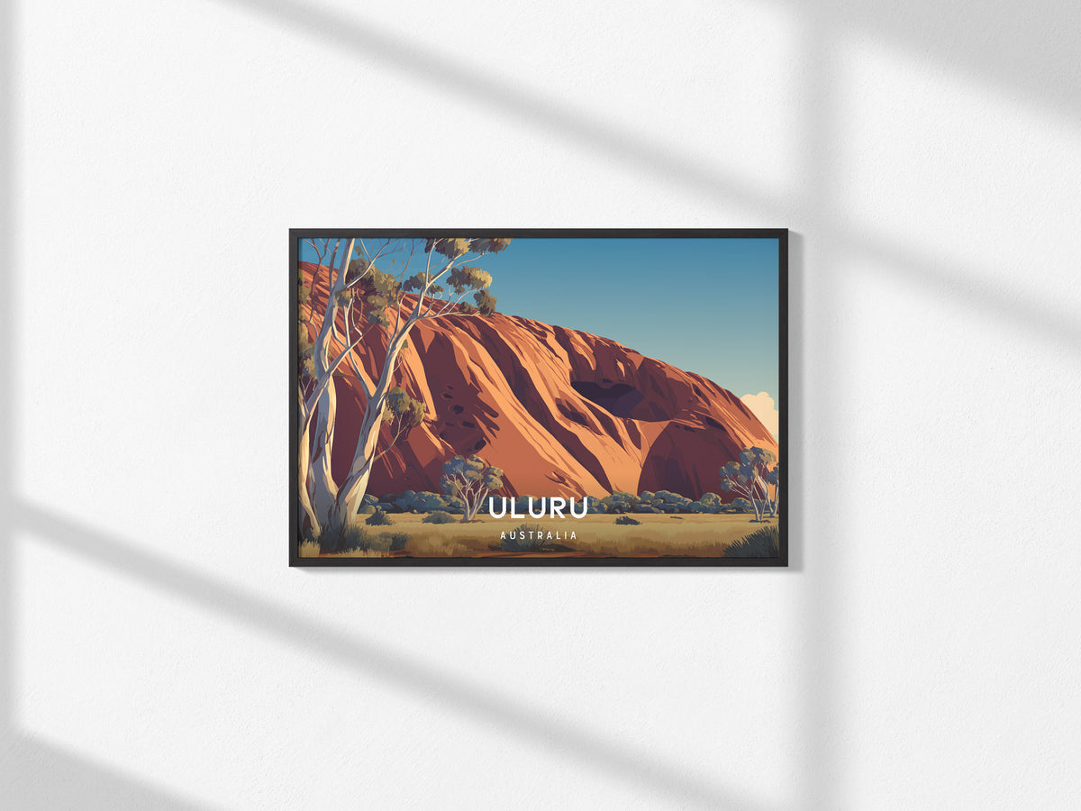 Uluru Landscape, Australia Poster | Outback Sunset Framed or Unframed Wall Art — framed and ready to hang, 2x3 in