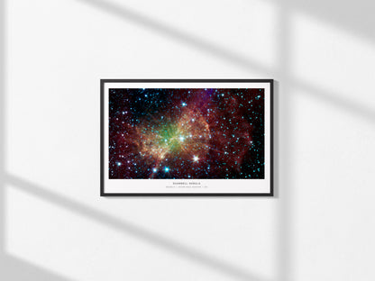 Dumbbell Nebula Landscape Poster | Messier 27 NASA Space Photography Astronomy Print — framed and ready to hang, 2x3 in