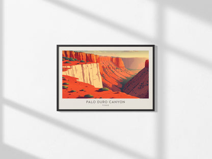Palo Duro Canyon Landscape Matte Border Poster | Texas Vacation Wall Art — framed and ready to hang, 2x3 in