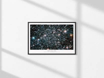 Heavy Metal Stars Landscape Poster | Reticulum II Galaxy NASA Astronomy Print Space Photography Wall Art — framed and ready t