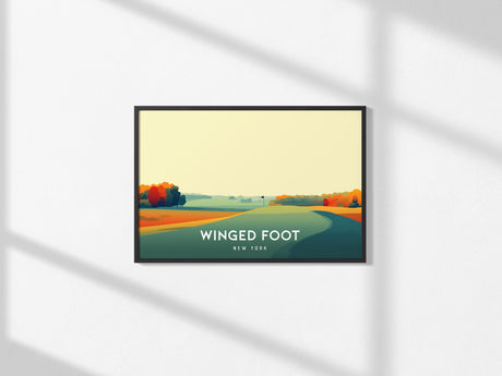 Winged Foot Landscape Poster | New York Golf Wall Art & Links Poster — framed and ready to hang, 2x3 in