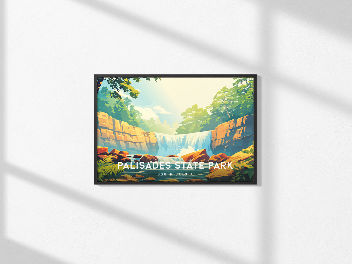 Palisades State Park Landscape Poster | South Dakota Vacation Wall Art — framed and ready to hang, 2x3 in