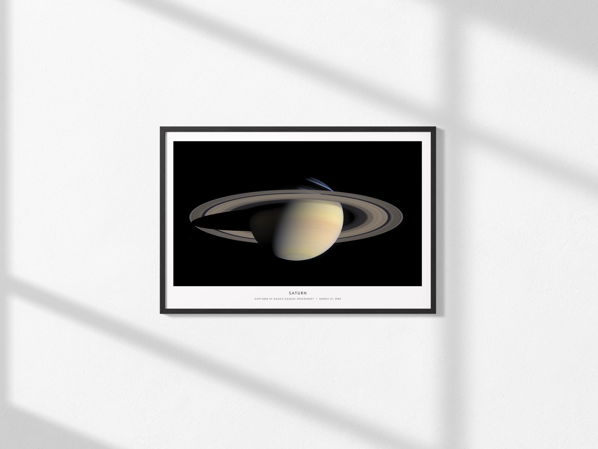 Saturn Landscape Poster | Captured by Nasa's Cassini Spacecraft | NASA Cassini Spacecraft Astronomy Print Space Photography W