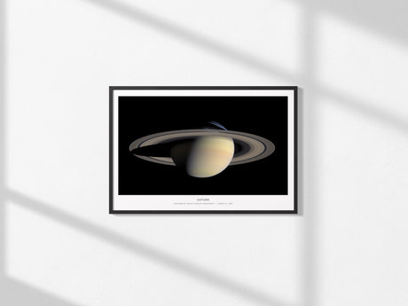 Saturn Landscape Poster | Captured by Nasa's Cassini Spacecraft | NASA Cassini Spacecraft Astronomy Print Space Photography W