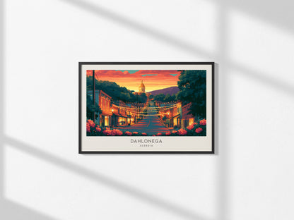 Dahlonega Landscape Matte Border Poster | Georgia Travel Gift Vacation Wall Art — framed and ready to hang, 2x3 in
