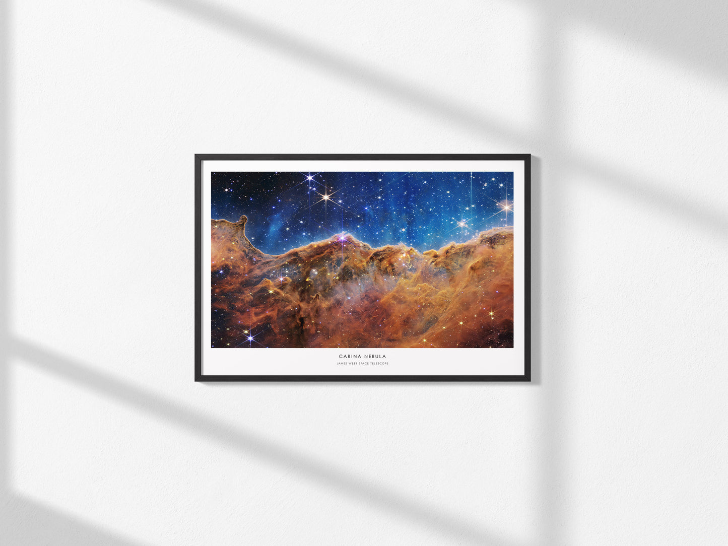 Carina Nebula Landscape Poster | NASA Space Photography Wall Art — framed and ready to hang, 2x3 in
