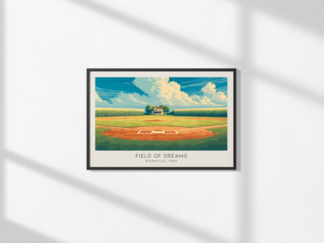 Field of Dreams Landscape Matte Border Poster | Dyersville, Iowa Framed or Unframed Travel Gift — framed and ready to hang, 2