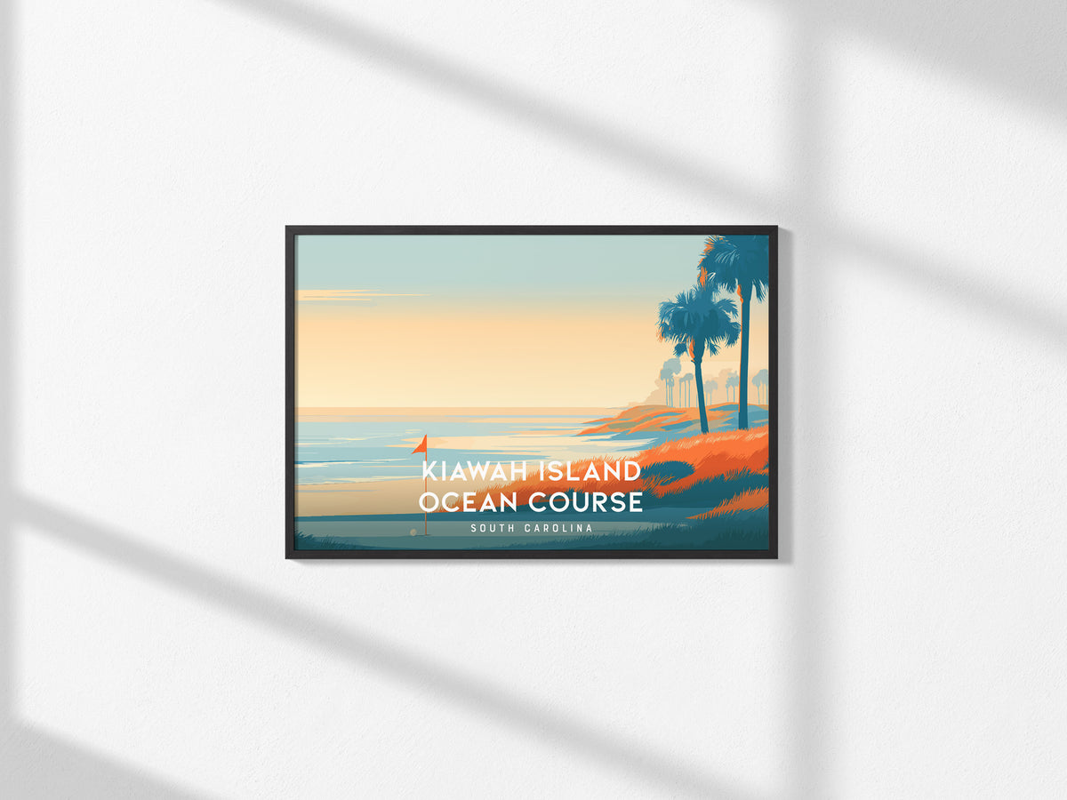 Kiawah Island Ocean Course Landscape Poster | South Carolina Golf Wall Art & Framed or Unframed — framed and ready to hang, 2