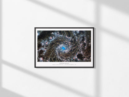 PHANTOM GALAXY Landscape Poster | NASA Space Photography Wall Art — framed and ready to hang, 2x3 in