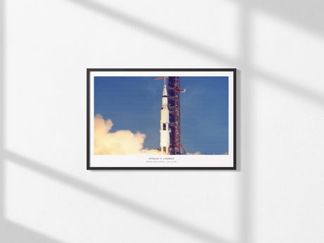 Apollo 11 Launch Landscape Poster | NASA Kennedy Space Center Space Photography Wall Art — framed and ready to hang, 2x3 in
