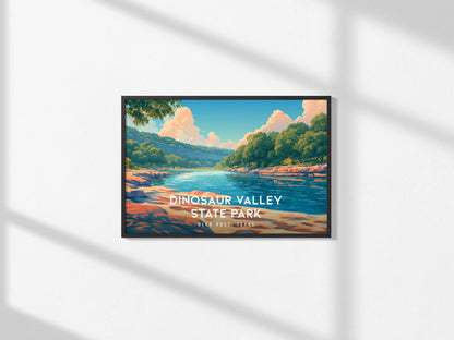Dinosaur Valley State Park Landscape Poster | Glen Rose, Texas Vacation Wall Art — framed and ready to hang, 2x3 in