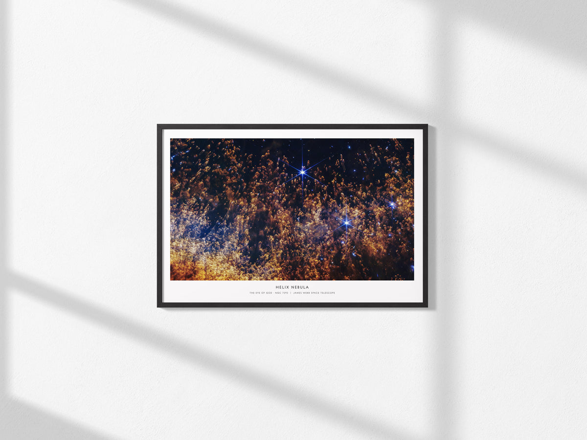Helix Nebula Landscape Poster | The Eye of God · NGC 7293 Astronomy Print NASA Wall Art — framed and ready to hang, 2x3 in