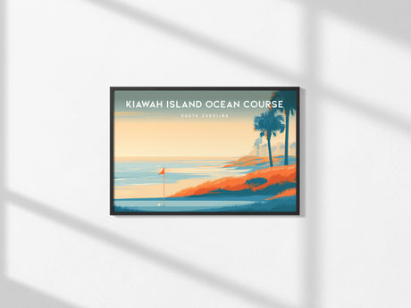 Kiawah Island Ocean Course Landscape Poster | South Carolina Golf Wall Art & Framed or Unframed — framed and ready to hang, 2