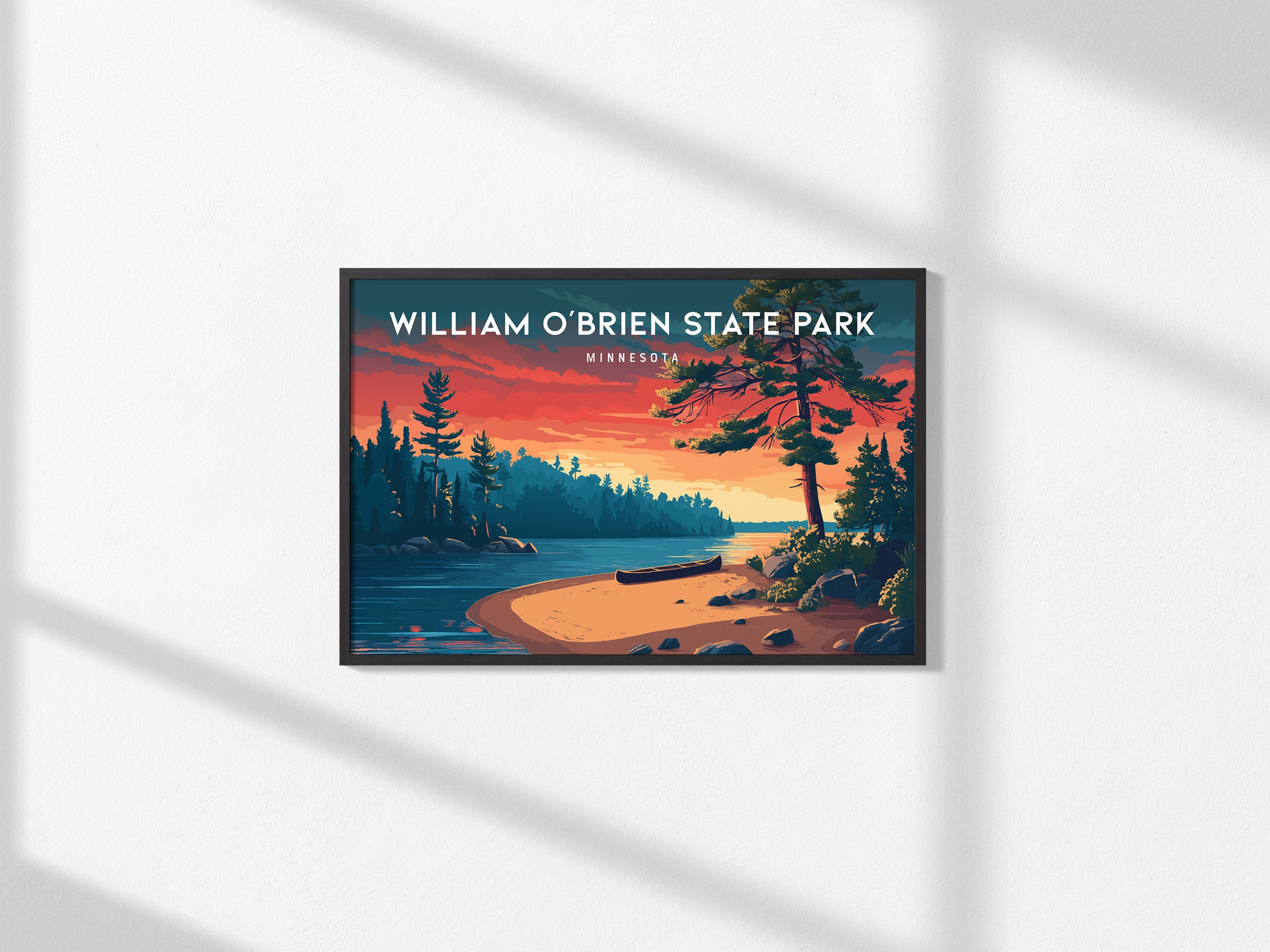 William O'Brien State Park Landscape Poster | Minnesota Framed or