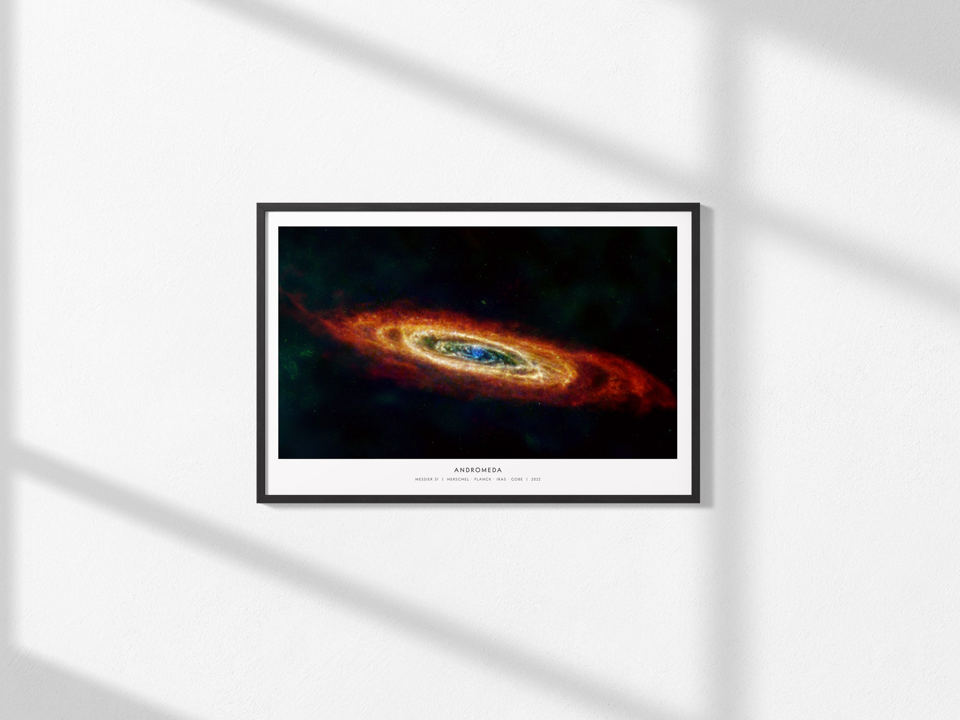 Andromeda Landscape Poster | Messier 31 Galaxy Wall Art NASA Space Photography Print — framed and ready to hang, 2x3 in